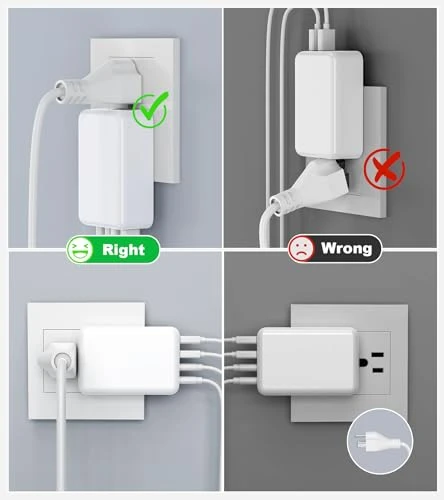 40W 4-Port Foldable USB C Wall Charger — Power Bank, Qwinjwin