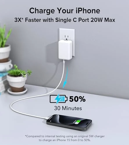 40W 4-Port Foldable USB C Wall Charger — Power Bank, Qwinjwin