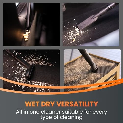 Retractable Wet Dry Vacuum Cleaner with Wall Mount, Giraffe Tools