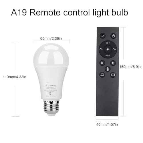Remote Control LED Light Bulbs — Smart Light Bulb, Aukora