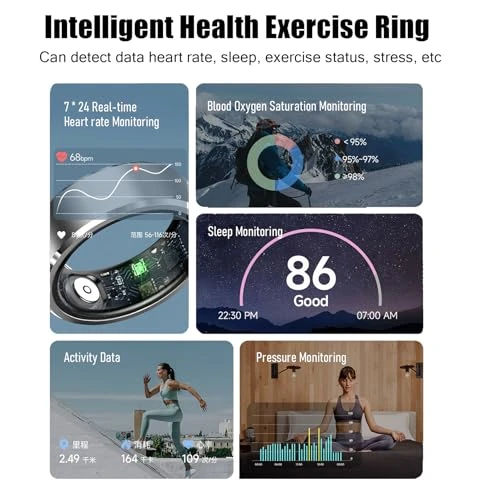 Smart Ring Fitness Tracker — Smart Ring, Qjijolz