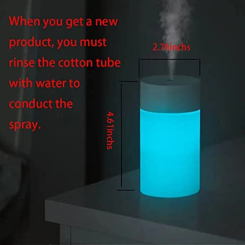 Mini Humidifier with 7 Color LED — Essential Oil Diffuser, HOTFFISH