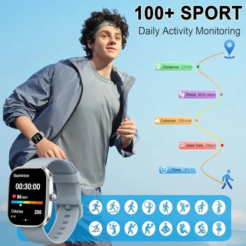 Smart Watch with Bluetooth Calling and Fitness Tracking — Smart Watch, Soudorv