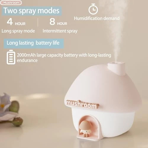 Ultrasonic Humidifier with Sunset Light — Essential Oil Diffuser, fuliying