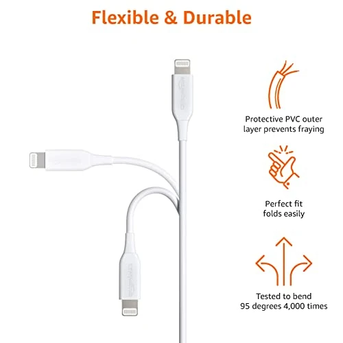 USB-A to Lightning Charger Cable, Amazon Basics