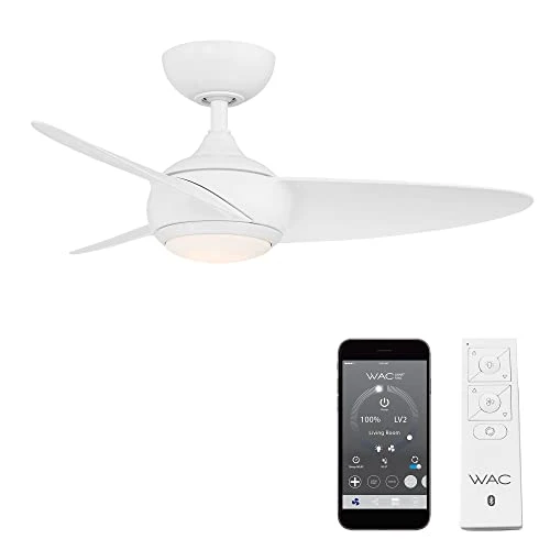 Outdoor Ceiling Fan with LED Lights and Remote, WAC Lighting