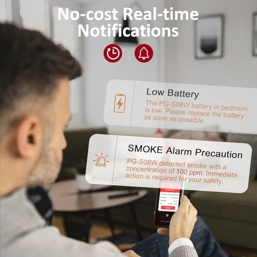 Smart WiFi Wireless Smoke Detector, Deller