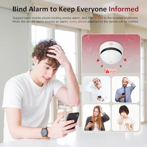 Smart WiFi Wireless Smoke Detector, Deller