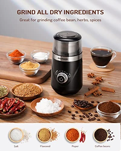 Upgraded Adjustable Coffee Grinder Electric, SHARDOR