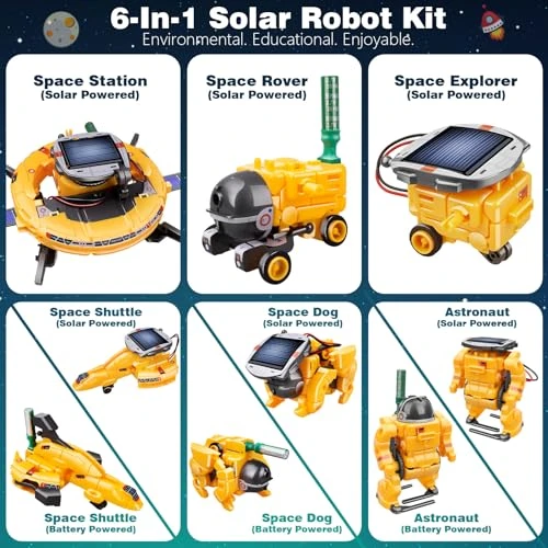 6-in-1 Solar Robot Toys — STEM Toys, Dioju