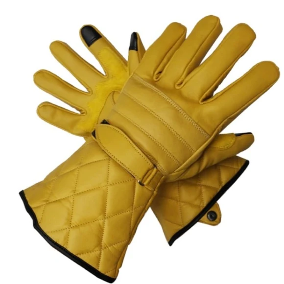 Touchscreen Compatible Goat Leather Gloves — Heated Gloves, nicoJAPAN