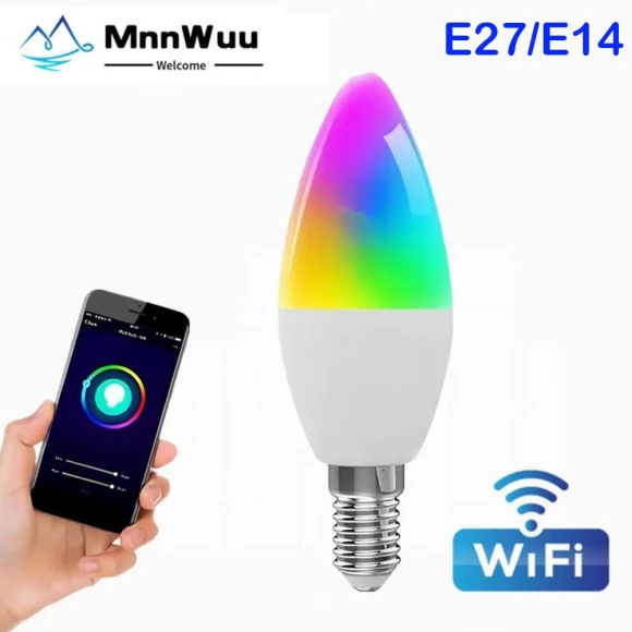 RGB LED Smart Candle Bulb — Smart Light Bulb, MnnWuu