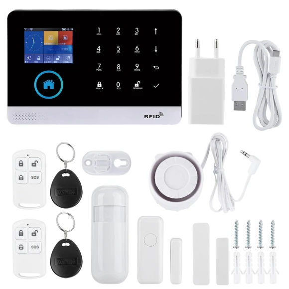 Wireless GSM+GPRS WIFI Smart Home Security Alarm System Kit, KONNWEI