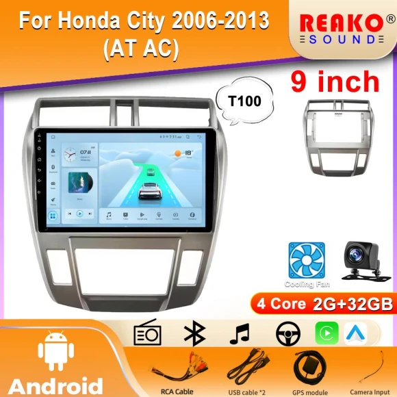 Wireless Car Stereo System with CarPlay and Android Auto — Car Infotainment System, Reakosound