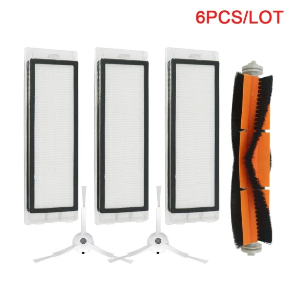 HEPA Filter Set with Roller and Side Brushes, GOODLUCKK