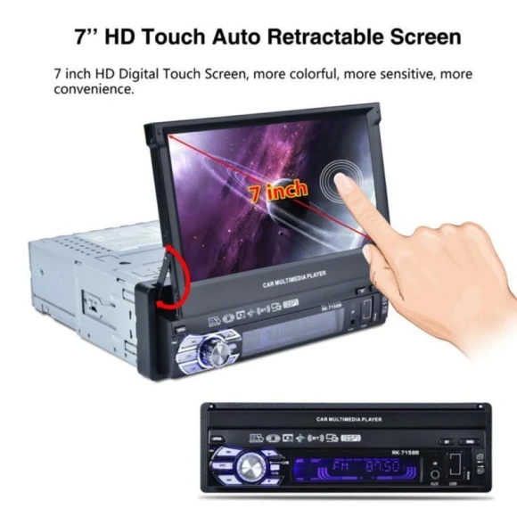 7-inch HD Touchscreen Bluetooth Car Stereo — Car Infotainment System, Hapyline