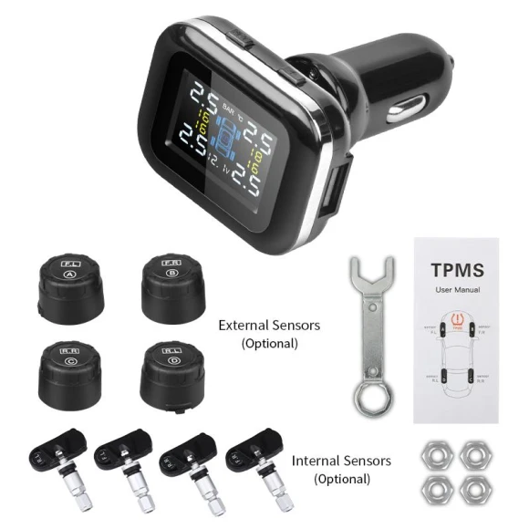 Universal Wireless TPMS USB Digital Tire Pressure Monitoring System — TPMS, Reakosound