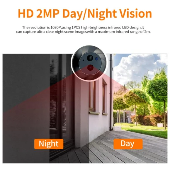 Digital Door Viewer WiFi Video Doorbell — Video Doorbell, ESCAM