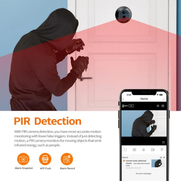 Digital Door Viewer WiFi Video Doorbell — Video Doorbell, ESCAM