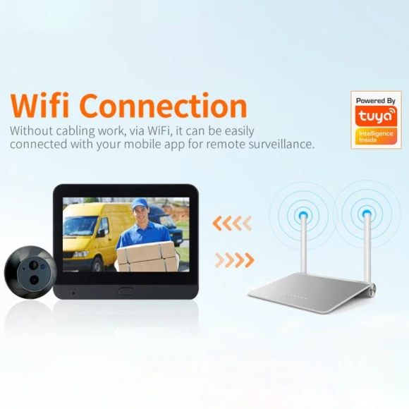 Digital Door Viewer WiFi Video Doorbell — Video Doorbell, ESCAM