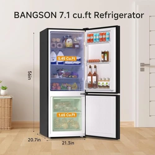 Apartment Size Refrigerator with Bottom Freezer, BANGSON
