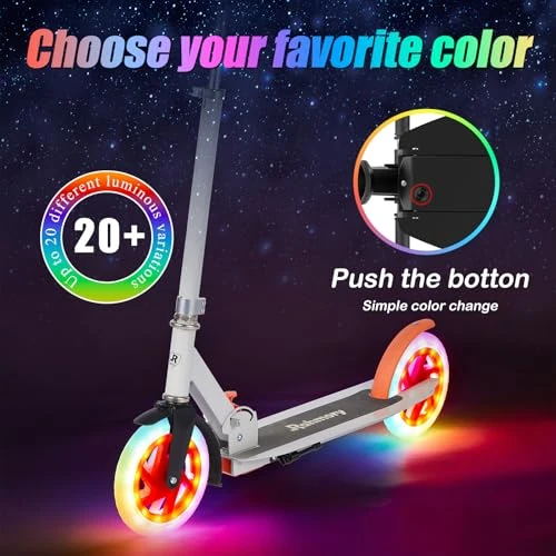 Foldable Kick Scooter with Light Wheels — Electric Scooter, Rahmory
