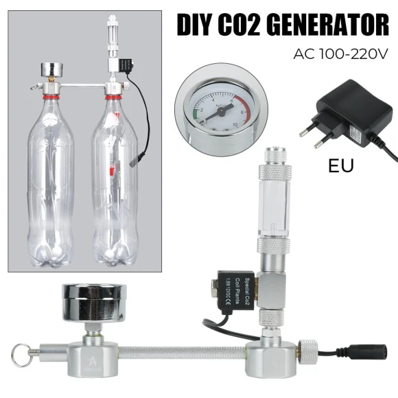 CO2 Generator Kit with Bubble Counter and Solenoid Valve, HILIFE