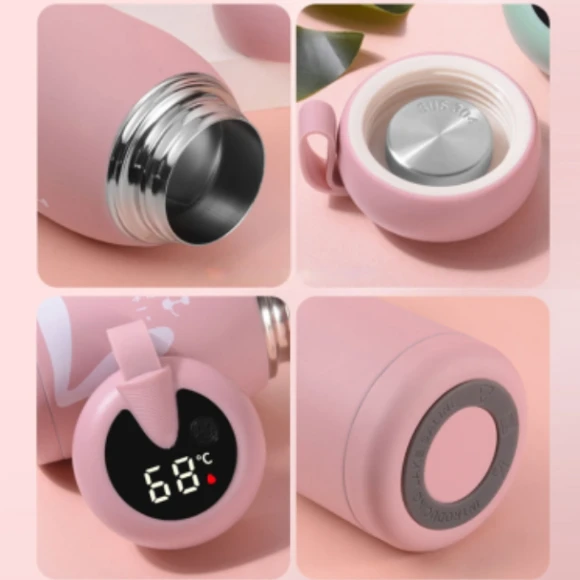 Intelligent Temperature Display Thermos Mug with Color Change Feature — Smart Water Bottle