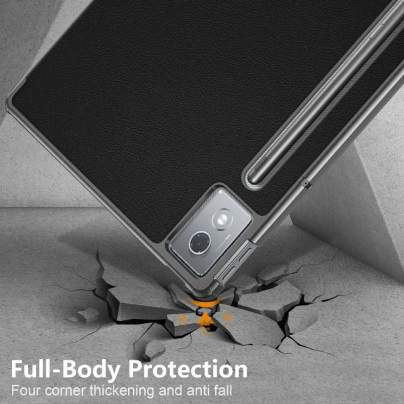 3-folding Leather Smart Tablet Case for Lenovo Tab P12 12.7, Lenovo