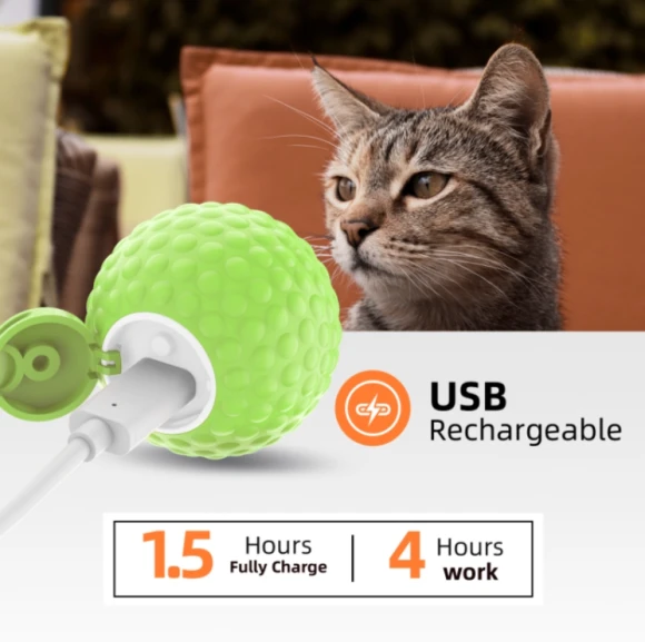 Smart Pet Cat Toy Ball Luminous Yo-Yo — Automatic Cat Toy