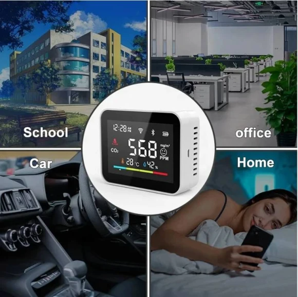 WiFi Smart CO2 Detector with Humiture Sensor — Air Quality Monitor, RSH