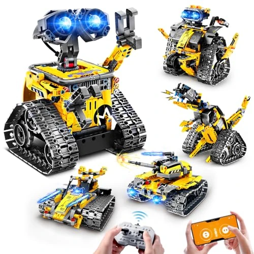 Robot Building Toys for Kids - 5 in 1 Remote & APP Controlled Building Set — Coding Robot, HOGOKIDS
