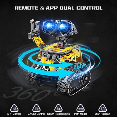 Robot Building Toys for Kids - 5 in 1 Remote & APP Controlled Building Set — Coding Robot, HOGOKIDS