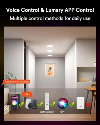 Smart Flush Mount Ceiling Lights, Lumary