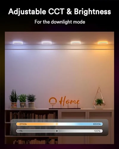 Smart Recessed Lighting with Gradient Accent and Night Ring — LED Strip Lights, Lumary