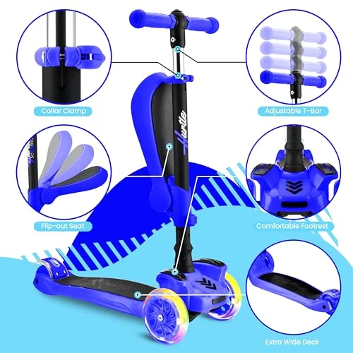 3-Wheeled Scooter for Kids, Hurtle