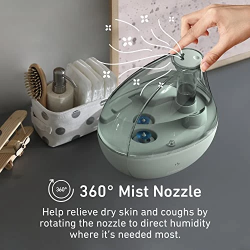 Ultrasonic Cool Mist Humidifier & Soft Glow Night Light — Humidifier, Pure Enrichment