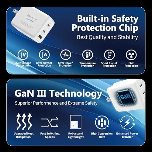 65W USB C GaN Charger — Power Bank, Gigastone