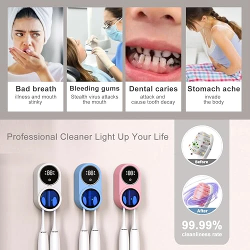 Automatic Rotating Toothbrush Holder and Cleaner — Electric Toothbrush