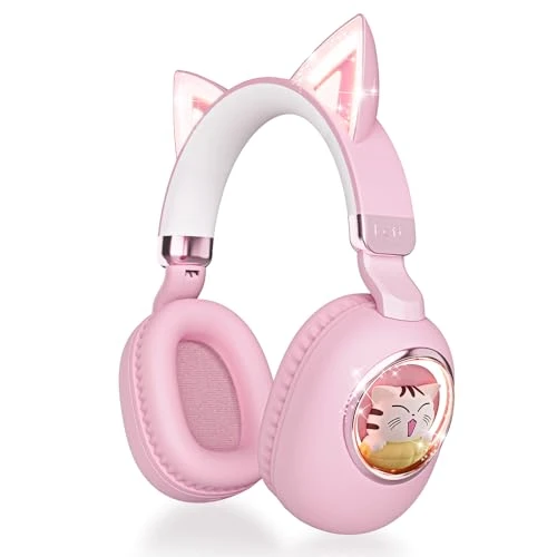 Cat Ear Bluetooth Headphones for Kids, esonstyle