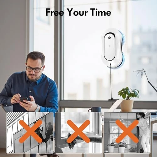 Dual Direction Auto-Spray Smart Window Cleaner Robot — Window Cleaning Robot, Jemyths