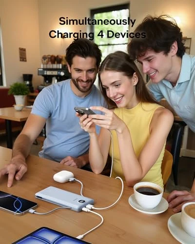 Portable Charger with Built-in Cables — Power Bank, VEGER