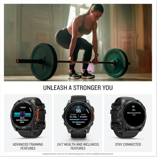 Premium Multisport GPS Smartwatch with AMOLED Display and LED Flashlight — Smart Watch, Garmin