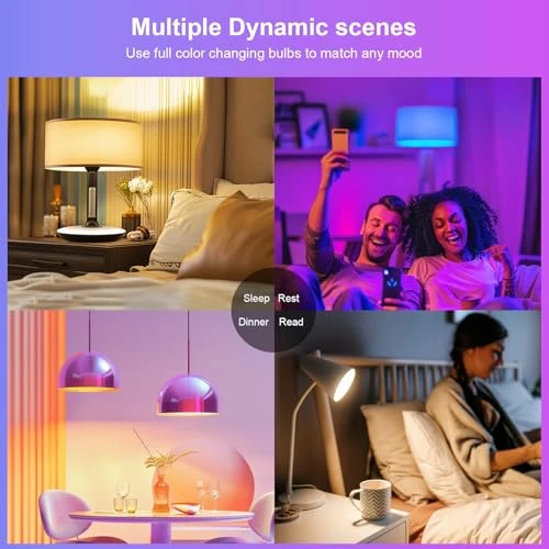 Smart Light Bulbs 2 Pack — Smart Light Bulb, FRIDEKO HOME