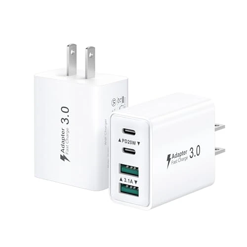 40W 4-Port USB C Wall Charger — Power Bank, BECHAGE