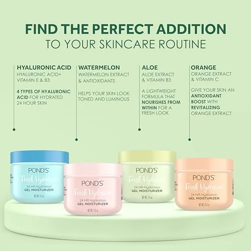 Aloe Extract & Vitamin B3 Gel Face Moisturizer, POND'S