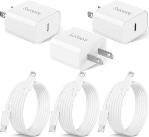 Fast Charging iPhone Charger Set, Susnwere
