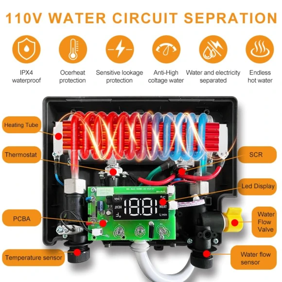 Electric Tankless Water Heater, HNK