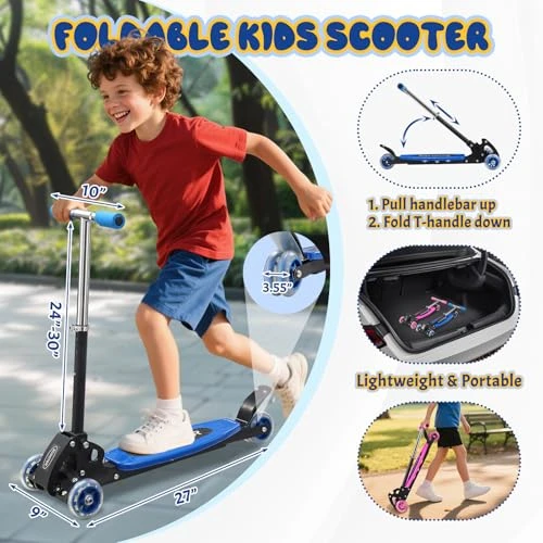 Heavy-Duty Kids 3-Wheel Scooter, EUIJOIP