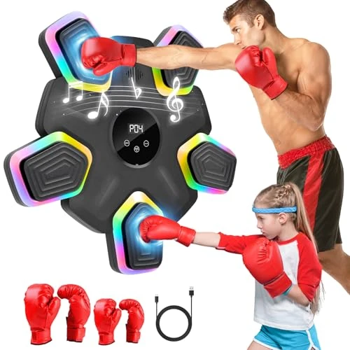 Music Boxing Machine with Parent-Child Gloves — Smart Boxing Trainer, SHGUMITE
